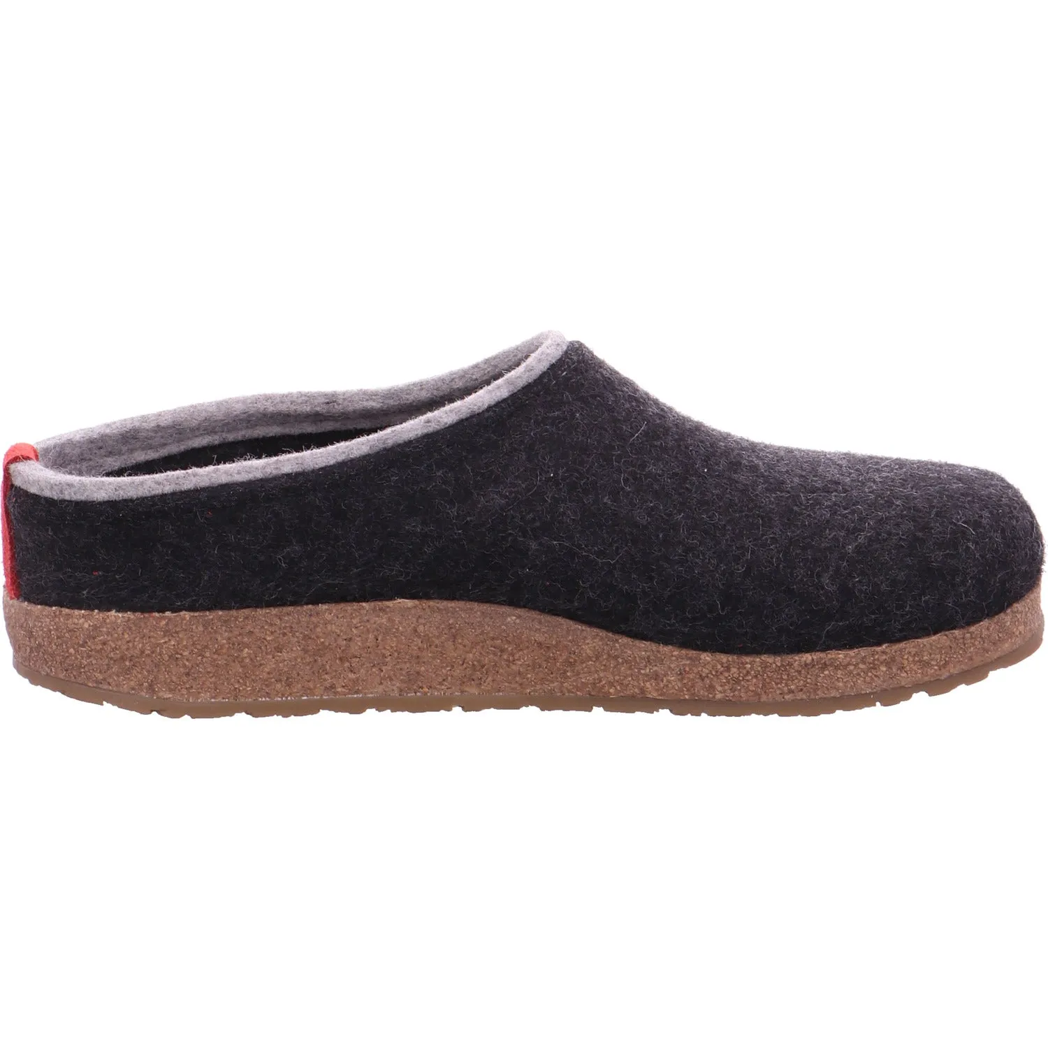 Haflinger Grizzly Slippers Clogs Mules Wool Felt Scuffs Slip On House Shoes Grey