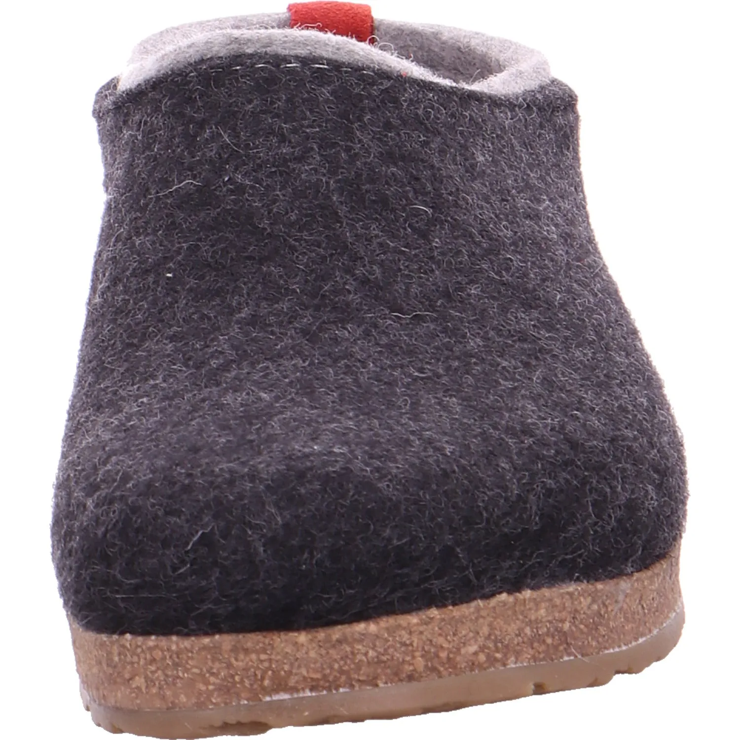 Haflinger Grizzly Slippers Clogs Mules Wool Felt Scuffs Slip On House Shoes Grey