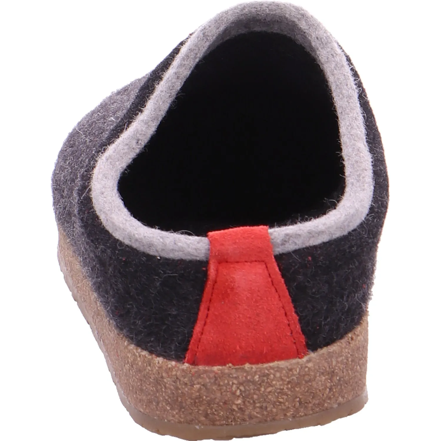 Haflinger Grizzly Slippers Clogs Mules Wool Felt Scuffs Slip On House Shoes Grey