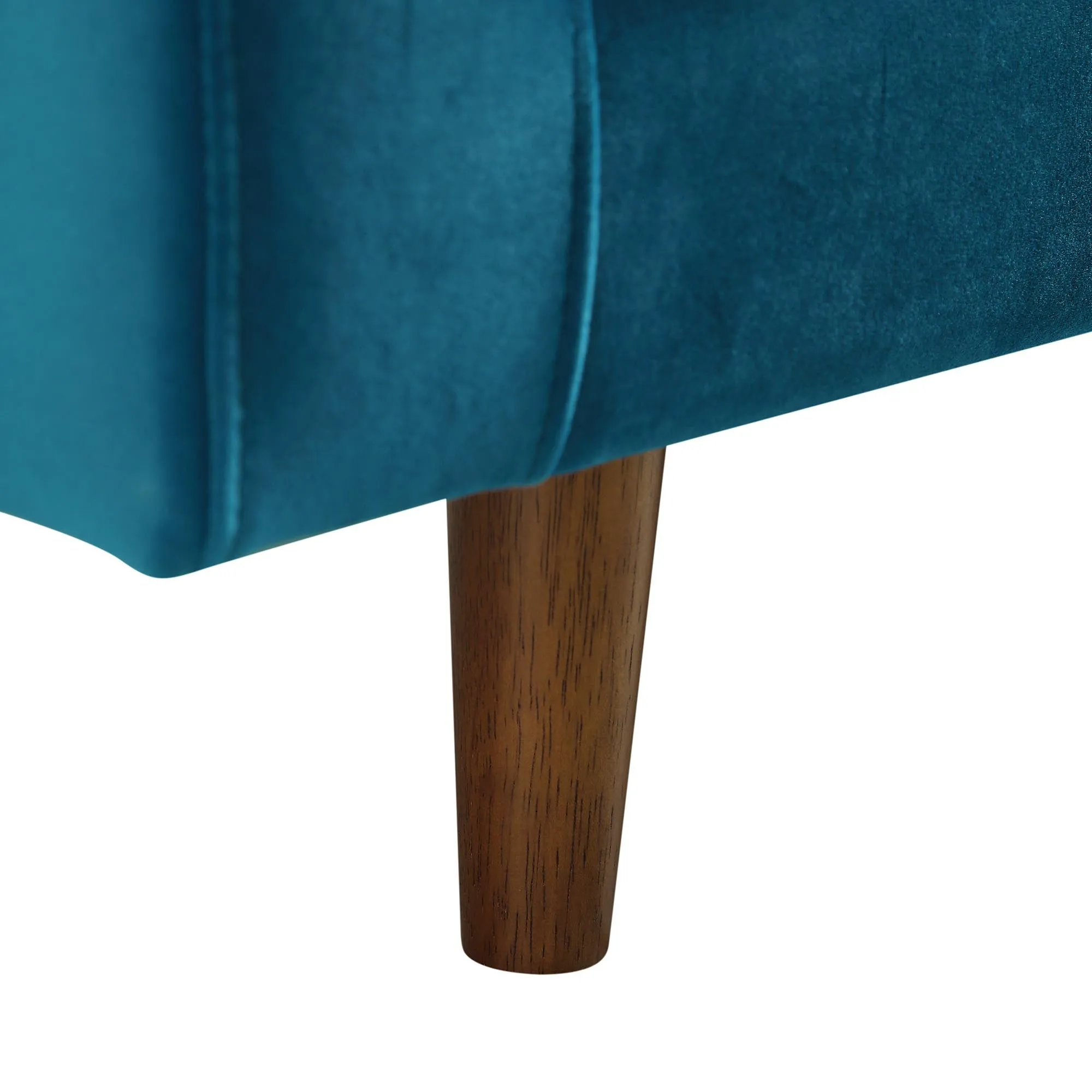 Henrietta Grand 4-Seater LHF Chaise End Sofa, Teal Velvet