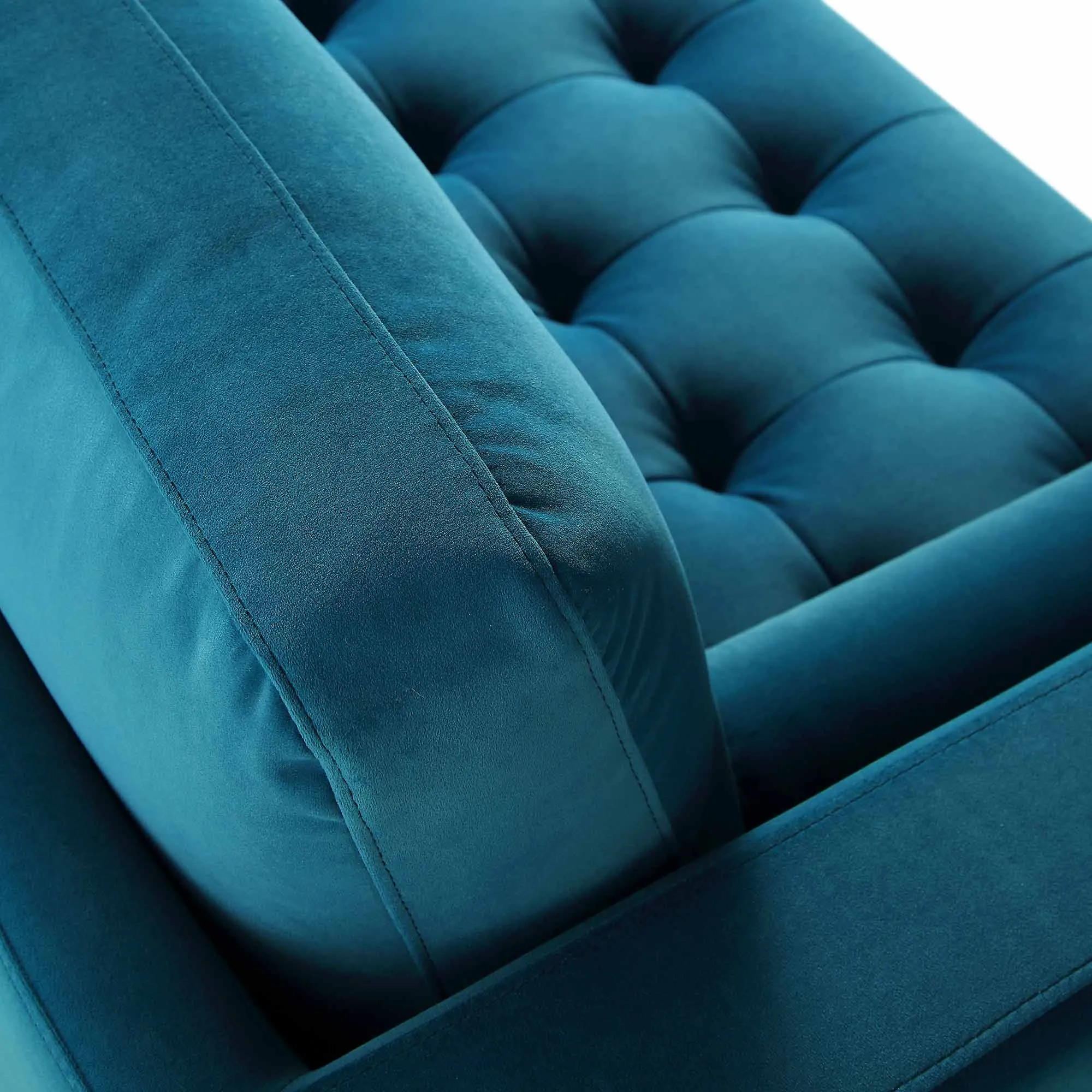 Henrietta Grand 4-Seater LHF Chaise End Sofa, Teal Velvet