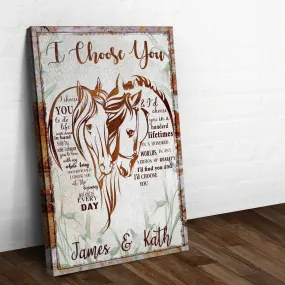 I Choose You Couple Horse Sign