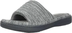 Isotoner Women's Andrea Open Toe Slide Slipper with Moisture Wicking for Indoor/Outdoor Comfort and Arch Support