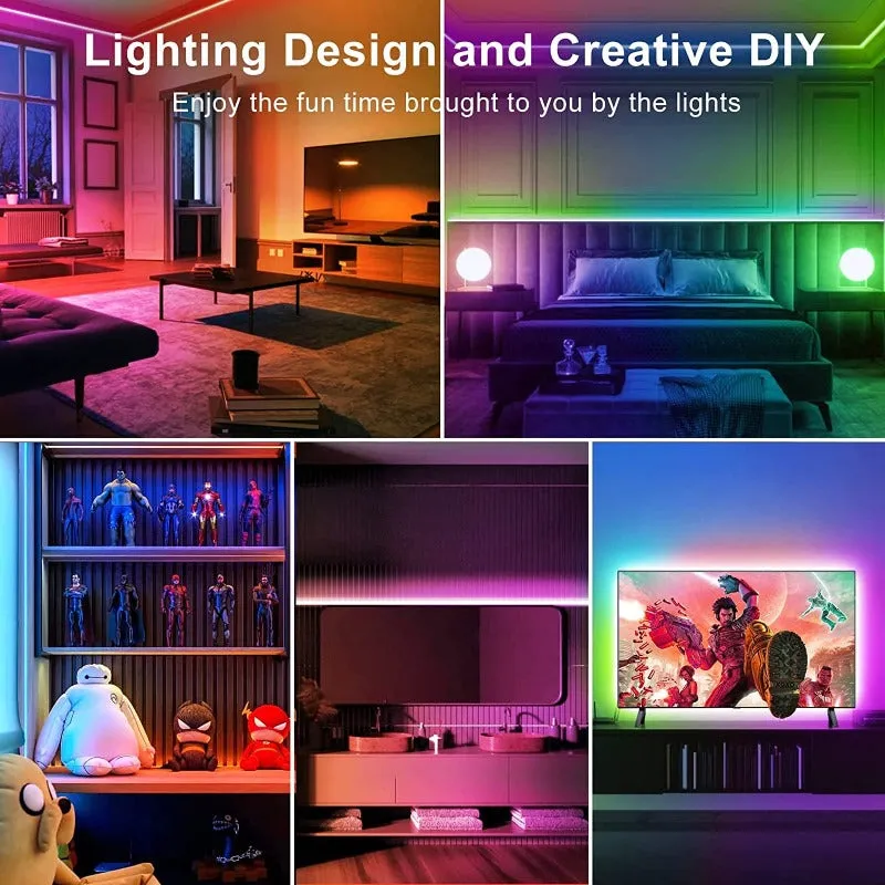 LED Strip Lights, Bluetooth Music Sync, RGB Color Changing Lights with Remote, Smart Phone APP Control