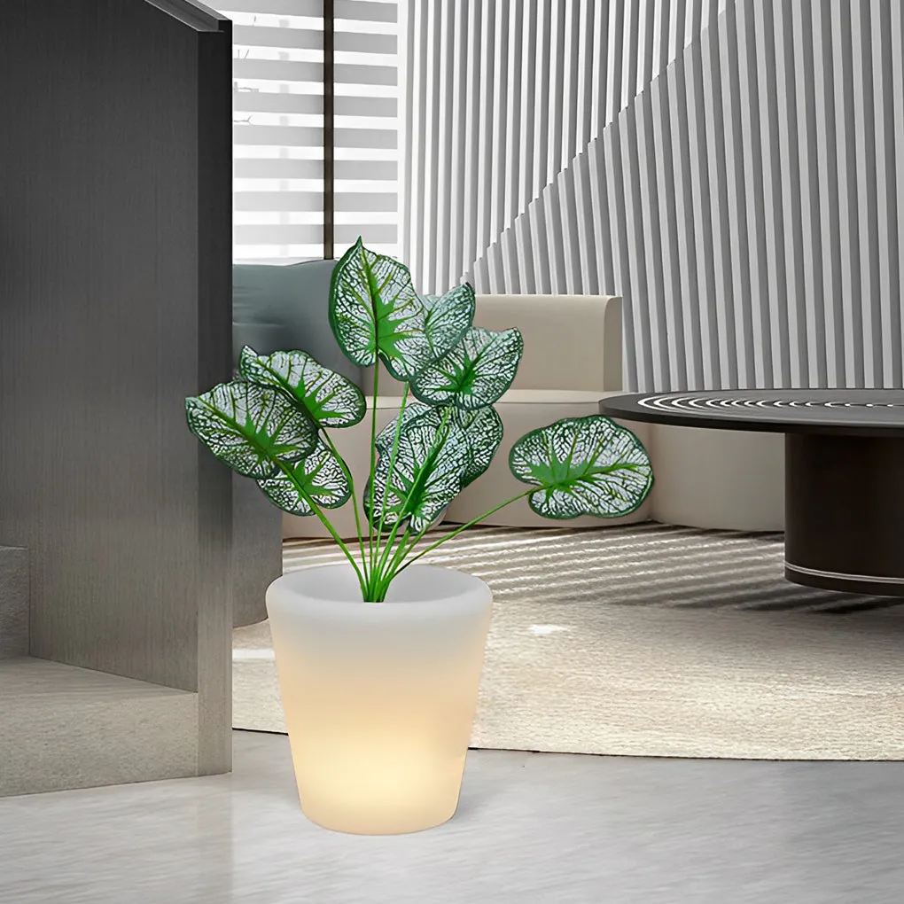 Luminous Flowerpot Colorful Light Rechargeable Solar Outdoor Lights with Remote