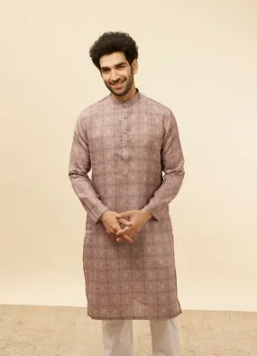 Manyawar Dusty Lavender Kaleidoscopic Printed Kurta Set