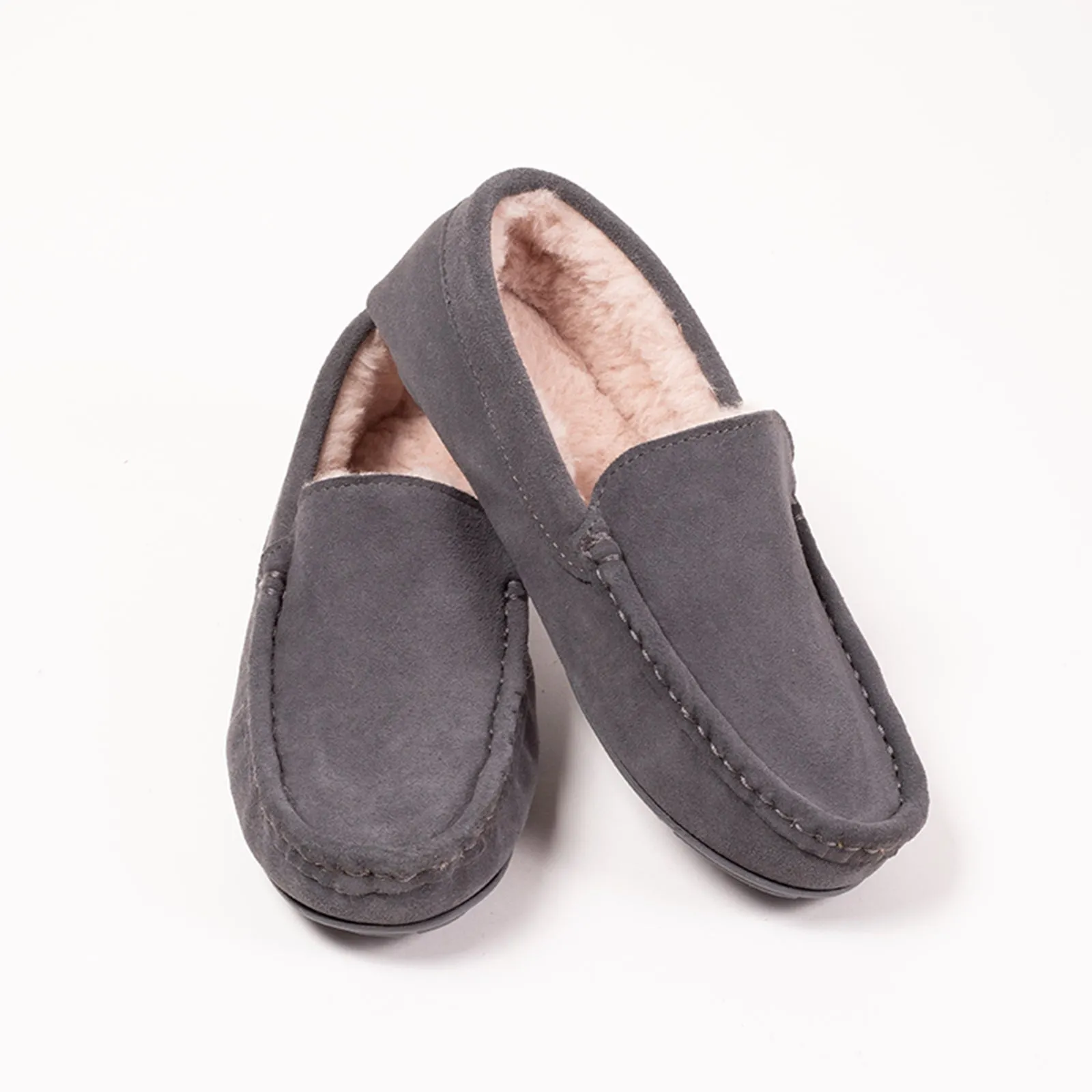 Men's Alpaca Lined Moccasin Slipper