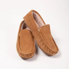 Men's Alpaca Lined Moccasin Slipper