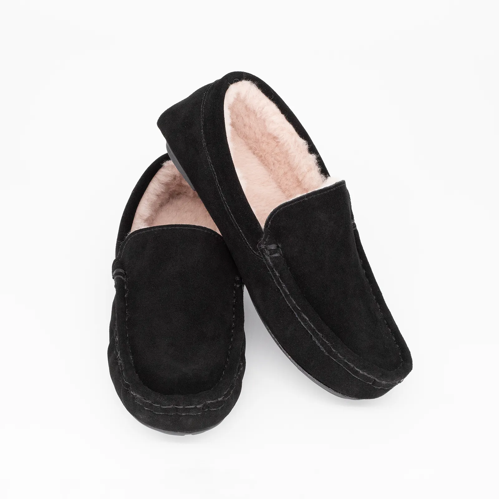 Men's Alpaca Lined Moccasin Slipper