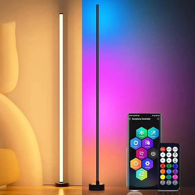 Modern Audio Sync LED Floor Corner Standing Light