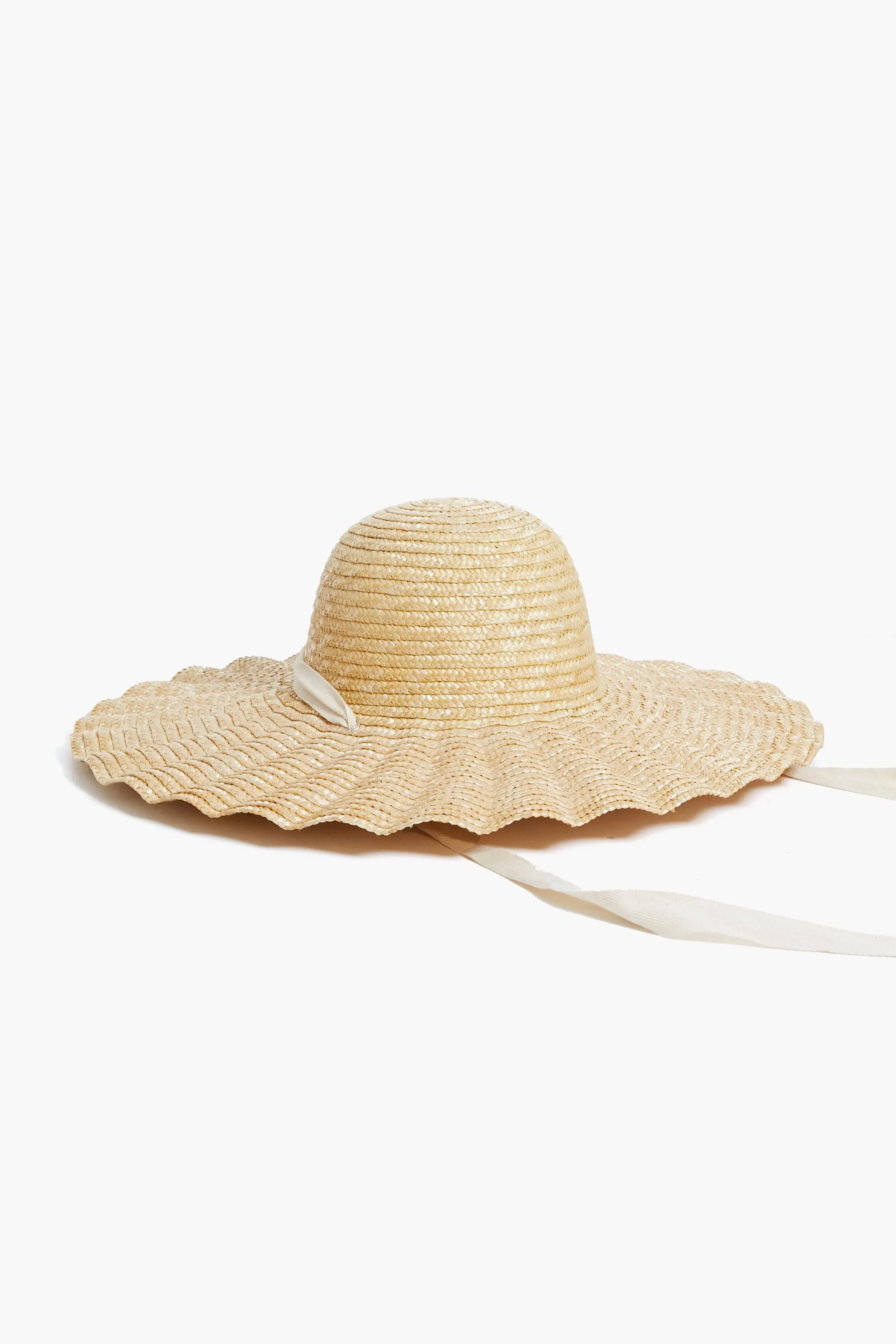 Natural Scalloped Dolce Hat