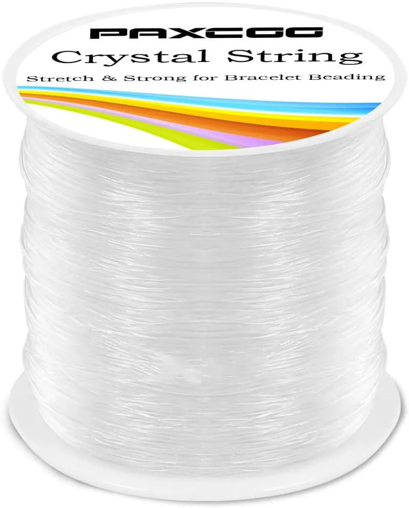 Paxcoo 0.8mm Elastic String, Stretchy Bracelet String Crystal String Bead Cord for Bracelet, Beading and Jewelry Making (120m)