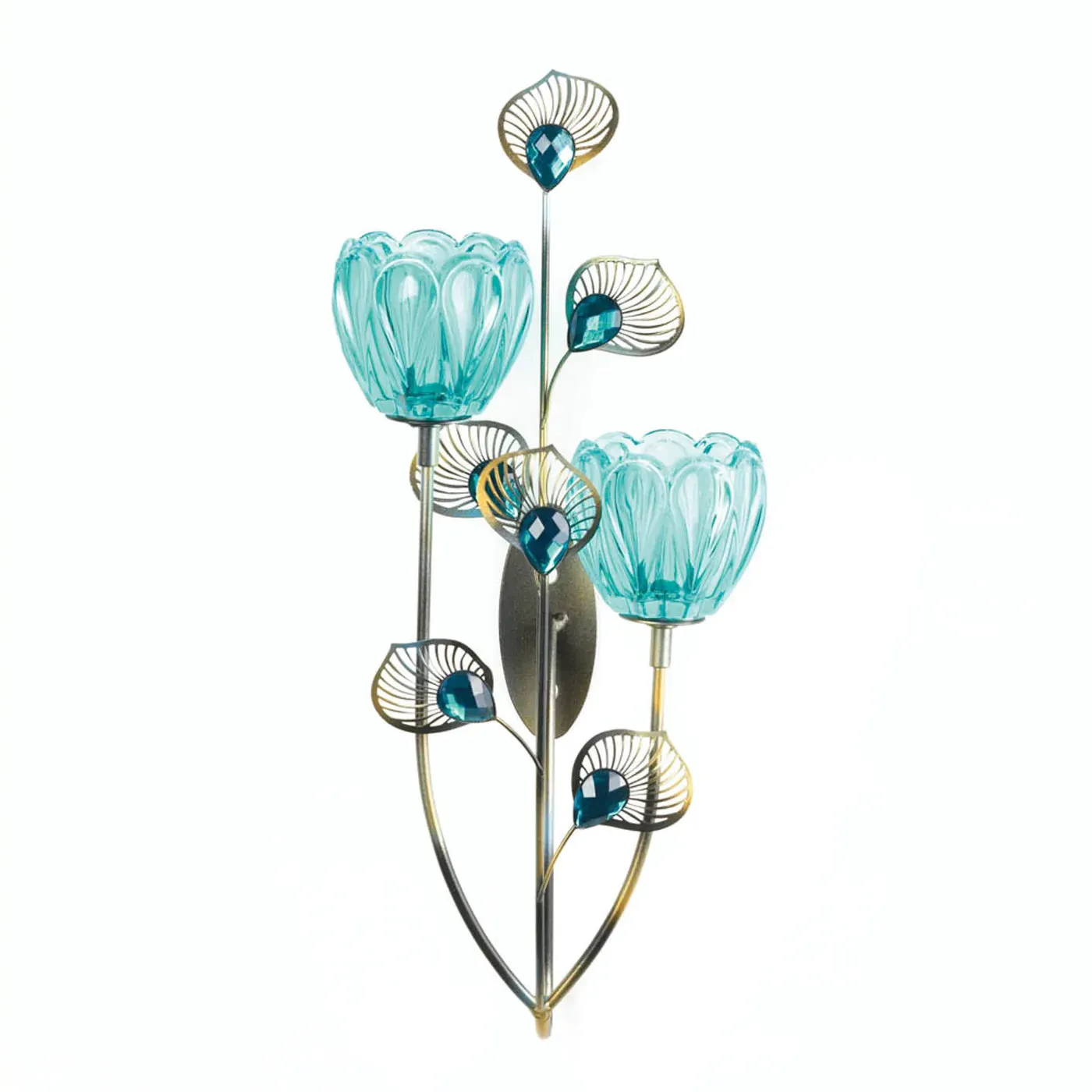 Peacock Blossom Duo Cup Sconce