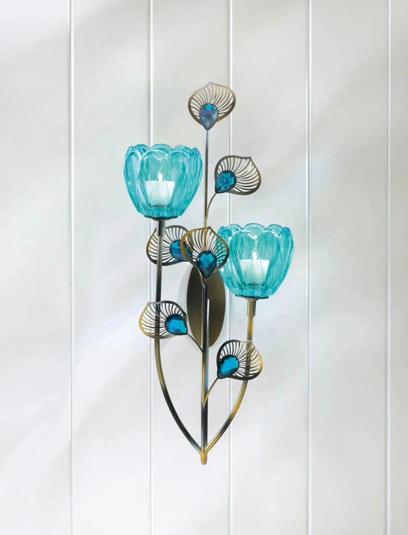 Peacock Blossom Duo Cup Sconce