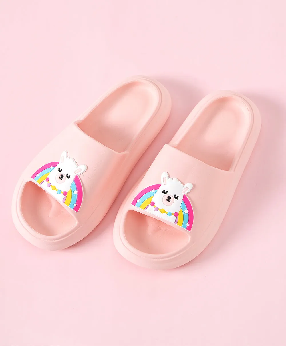 Rainbow Llama Thick Sole Anti-Slip Home Slippers