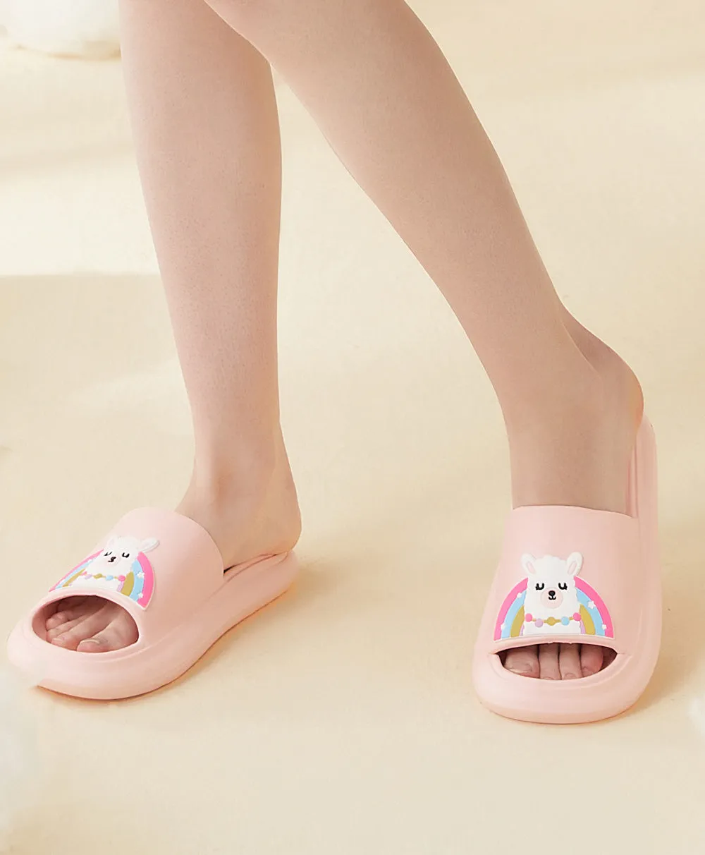 Rainbow Llama Thick Sole Anti-Slip Home Slippers