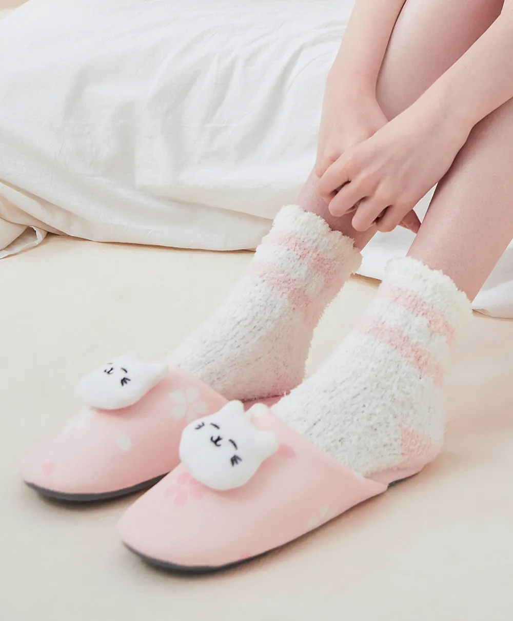 Sakura Cat Home Slippers