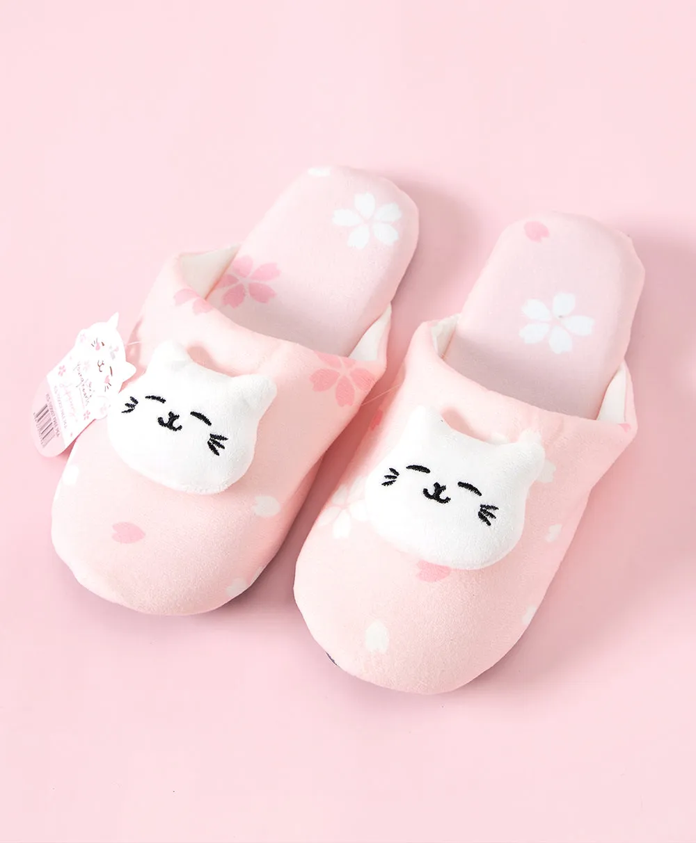 Sakura Cat Home Slippers