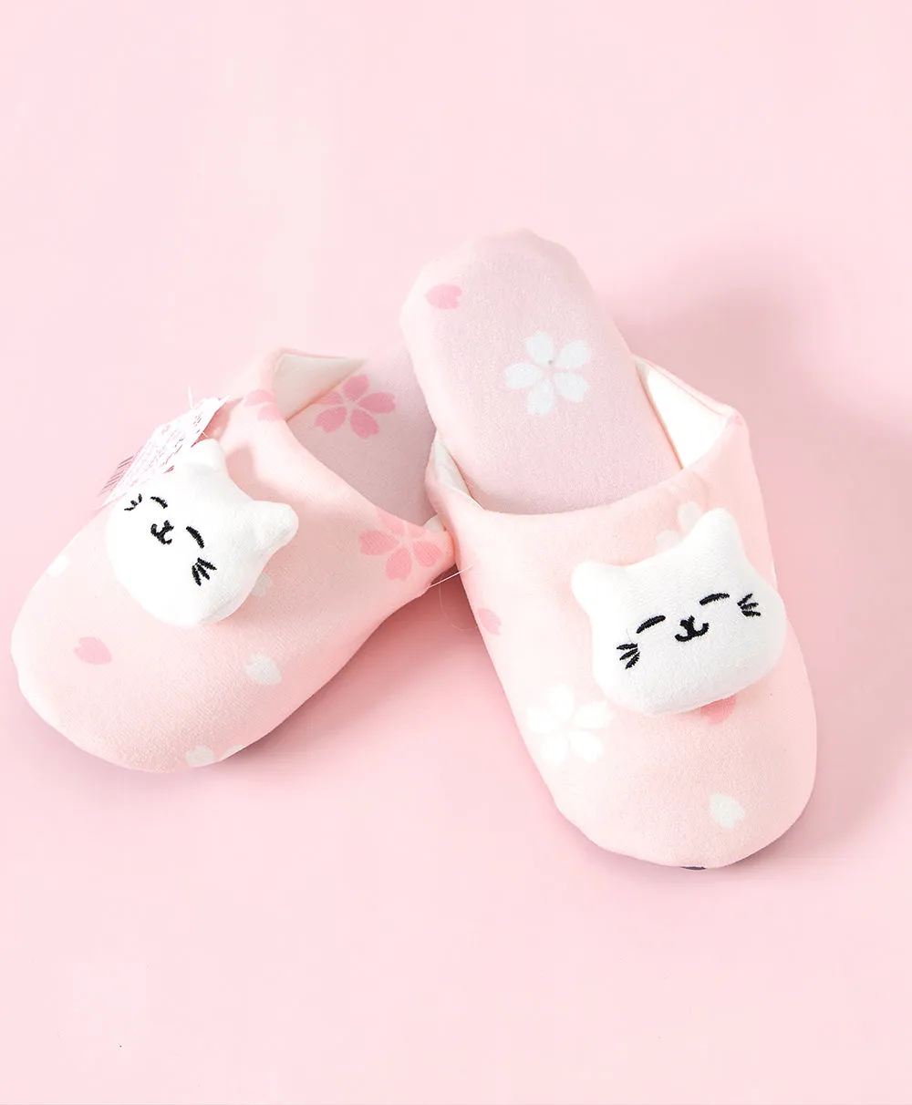 Sakura Cat Home Slippers