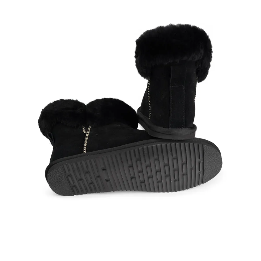 Sula - Shearling high slippers