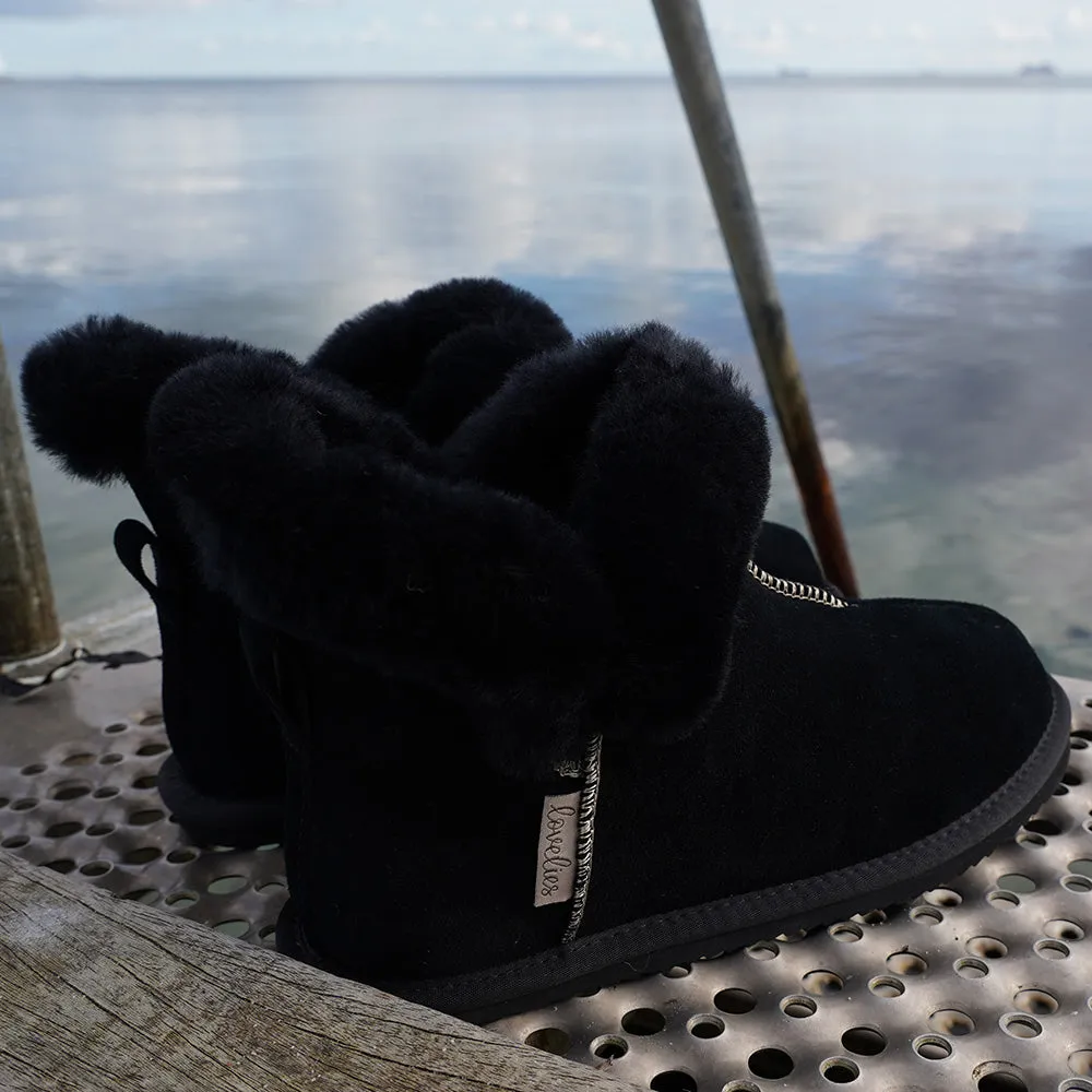 Sula - Shearling high slippers