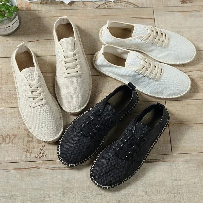 Summer Linen Breathable Casual Flats Shoes women Espadrilles Loafers Fashion Women Canvas Shoes Casual Fisherman Driving Footwear