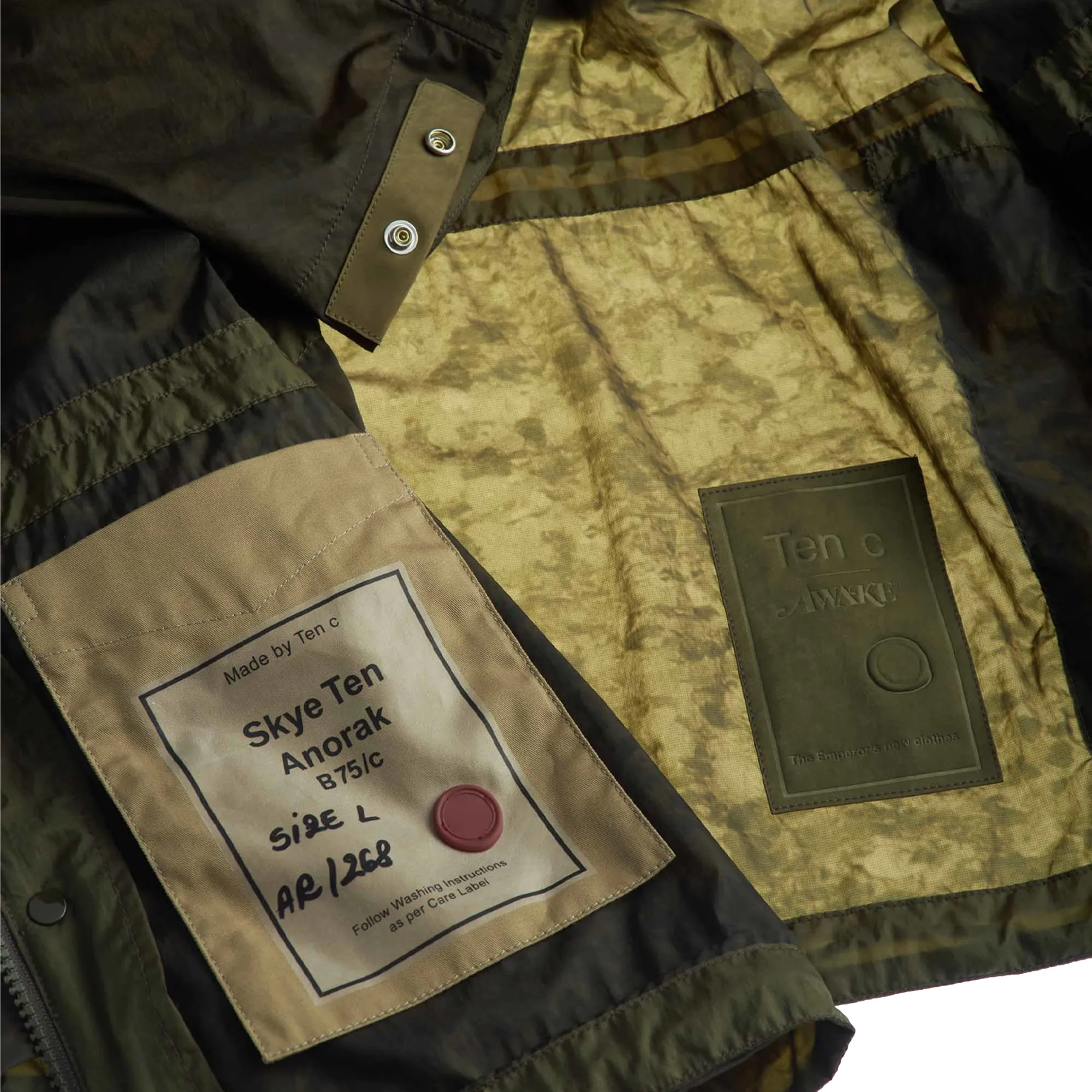 Ten c x Awake Skye Ten Anorak Olive green