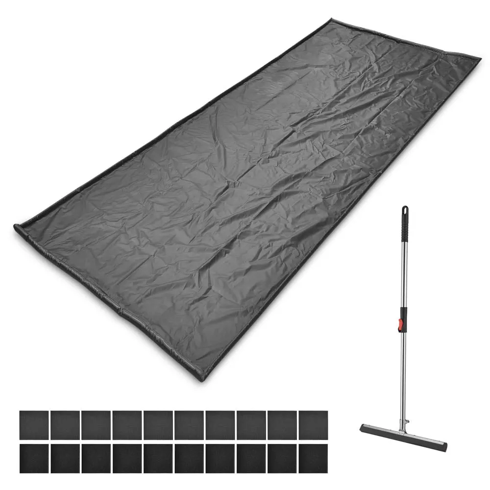 TheLAShop 8'6 x 20' Garage Containment Mat with Floor Squeegee