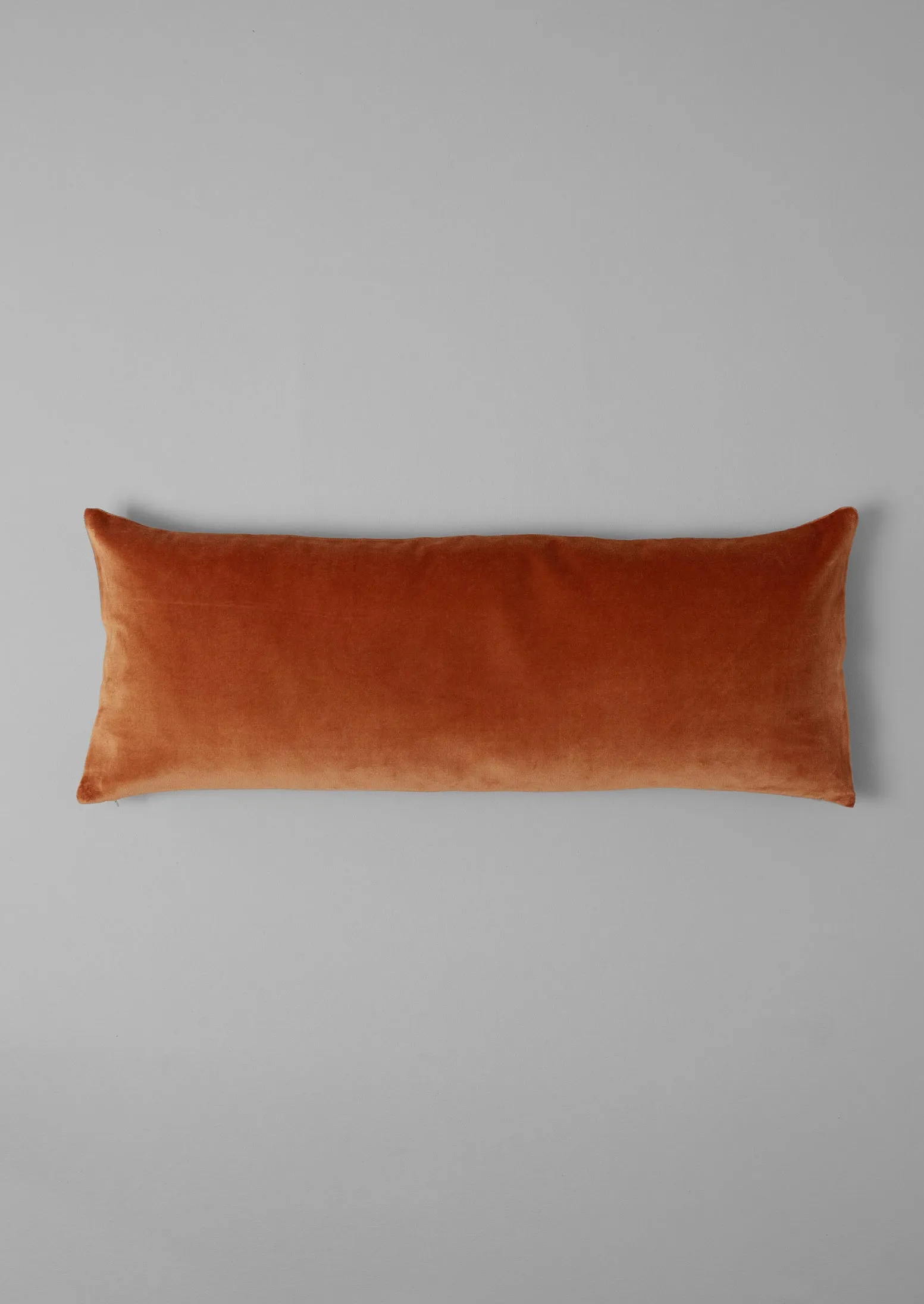 Velvet Bolster Pillow | Soft Ginger/Natural