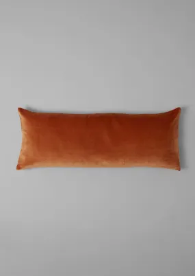 Velvet Bolster Pillow | Soft Ginger/Natural