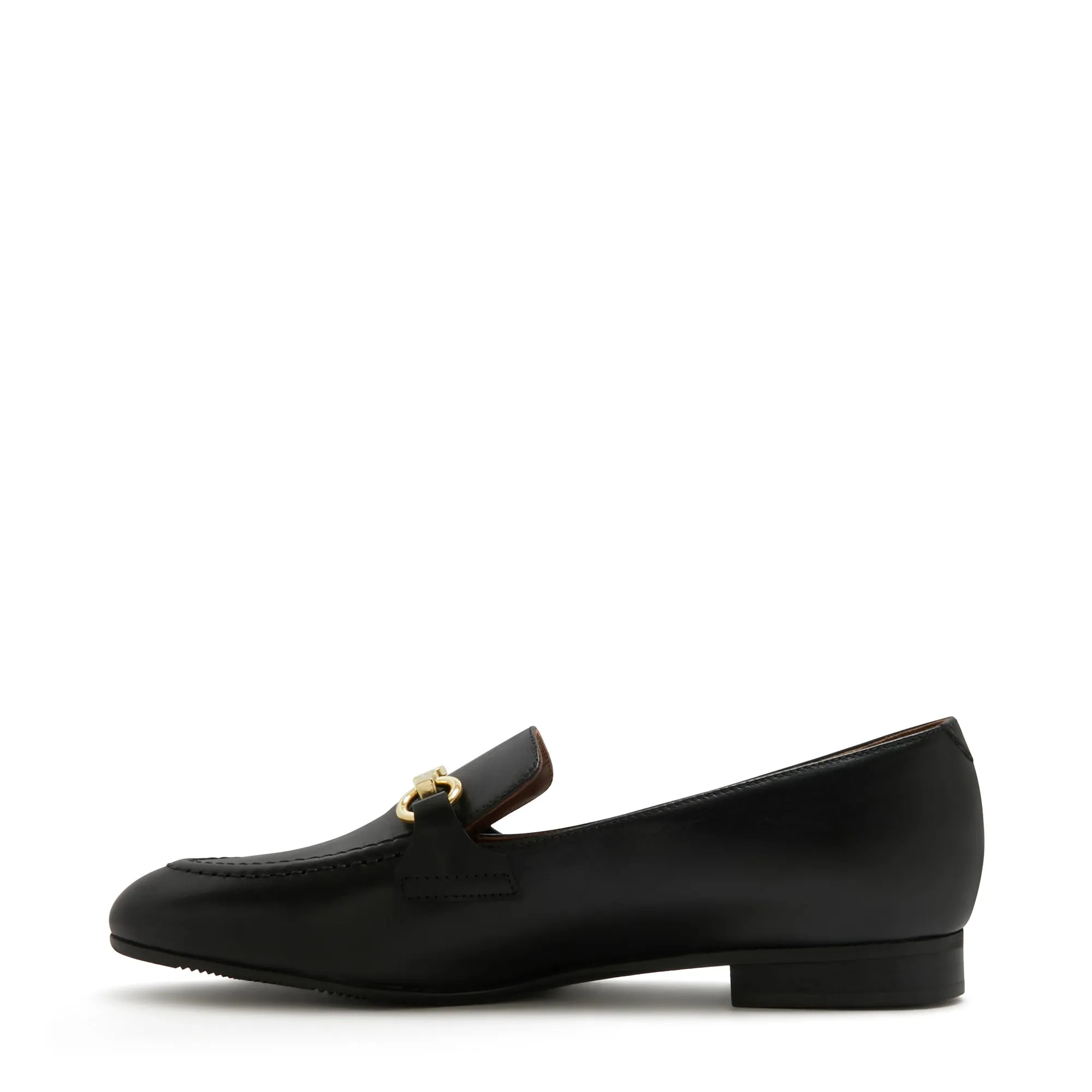 Vendôme Fleur black calfskin leather loafers