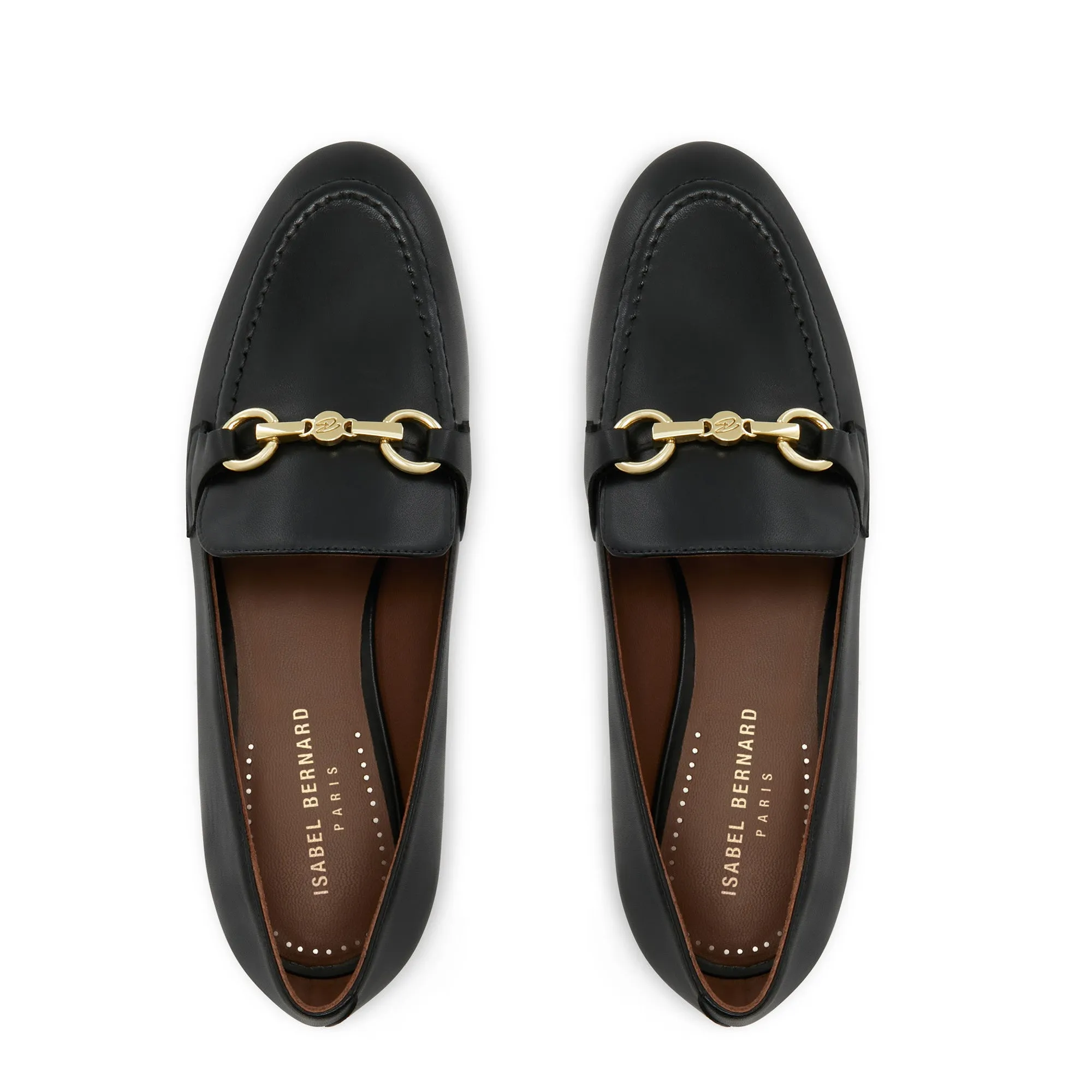 Vendôme Fleur black calfskin leather loafers