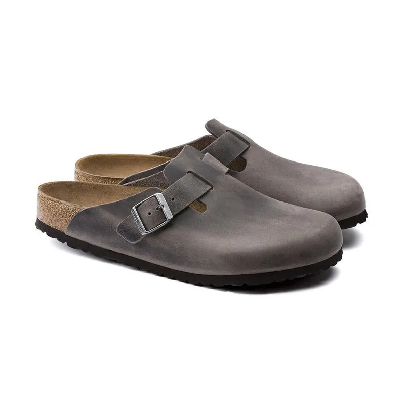 Women's Boston Soft Footbed (NARROW) Iron Oiled Leather